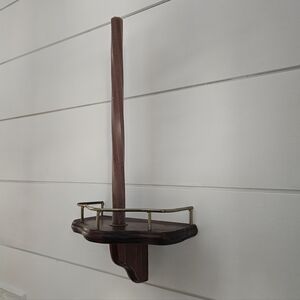 Mid-Century Modern Wood Candle Sconce